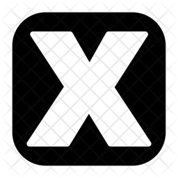 Letter X  Icon