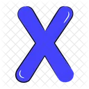 Latter X X Letter Education Icon