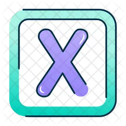 Letter X  Icon