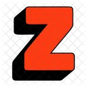 후자의 Z 글자 Z 대문자 아이콘