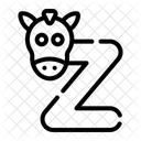 Letter Z Zebra Shapes And Symbols Icon