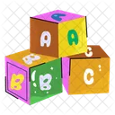 Lettre Cubes Alphabetique Icône