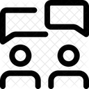 Menschen Diskutieren Diskussion Kommunikation Icon