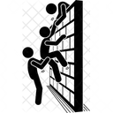 Menschen Klettern Teamarbeit Klettern Symbol