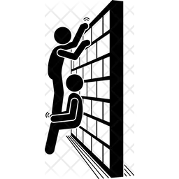 Leute klettern  Symbol