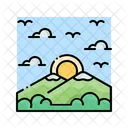 Lever Du Soleil Montagne Soleil Icon