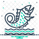Ancient Underwater Fish Icon