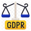 Gdpr Ue Justicia Icono