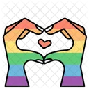 Lgbt support hand  Icon