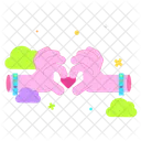 Hand Forming Hearts Icon
