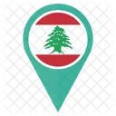 Libanon Flagge Symbol