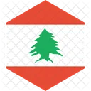 Libanon Flagge Welt Symbol