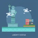 Liberty Statue Landmark Icon