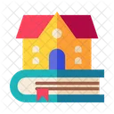 Library Book Building Icon