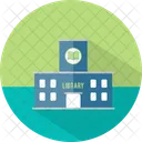Library Book Building Icon