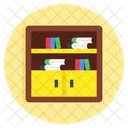 Bookcase Almirah Library Cupboard Icon