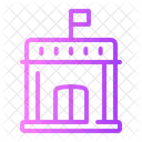 Library Book Building Icon