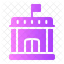 Library Book Building Icon