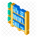 Library Shelves Isometric Icon