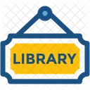 Library Signboard Hanging Icon