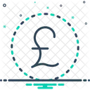 Libras Moeda Britanica Capital Ícone