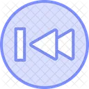 Icone De Ligne Bichromie Precedente Gratuite Icon