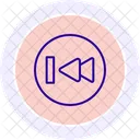 Icone De Cercle De Couleur Precedente Gratuite Icon