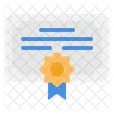 Certificado Logro Diploma Icono