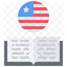 Libro americano abierto  Icono