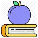 Libro con manzana  Icono