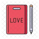 Amor Libro Cuaderno Icono