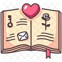 Libro Amor Biblioteca Icono