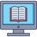 Libro Electronico Lectura En Linea Monitor Icon