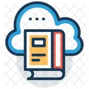 Nube Educacion Libro Electronico Icono