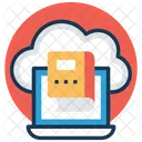 Nube Educacion Libro Electronico Icono