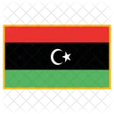 Libyen Flagge Land Symbol