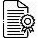 Licencias Certificados Documento Icono