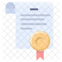 Licencia Certificado Diploma Icono