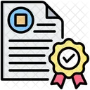 Licencia Documento Aprobacion Icono