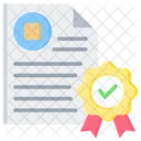 Licencia Documento Aprobacion Icono