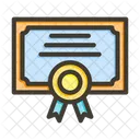 Certificado Documento Diploma Icono