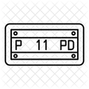 License Plate Car License Plate Number Icon