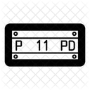 License Plate Car License Plate Number Icon