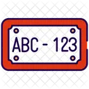 License Plate Numbers Car Plate Icon