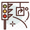 Lichter Signallicht Ampel Icon