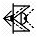 Lichtreflexion Lichtbrechung Physik Symbol
