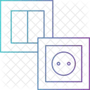 Lichtschalter Steckdose Schalter Mit Doppelfunktion Moderne Leistungssteuerung Symbol