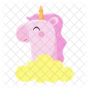 Licorne Nuage Rose Icône