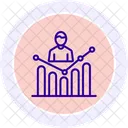Icone De Linha De Lider Progressivo Ícone