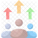 Crescimento De Lideranca Equipe Trabalho Em Equipe Ícone